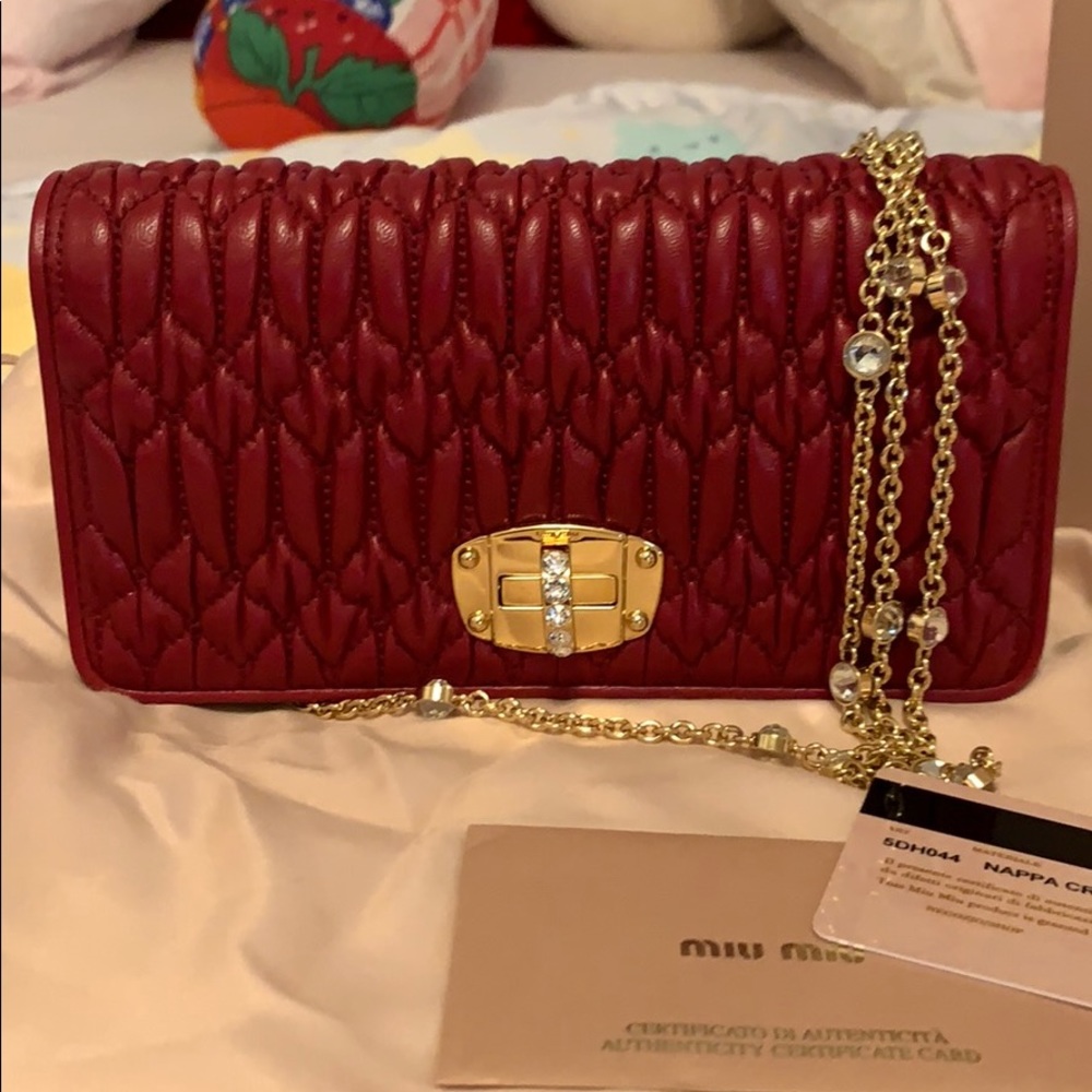 Miu Miu Nappa Crystal Bag